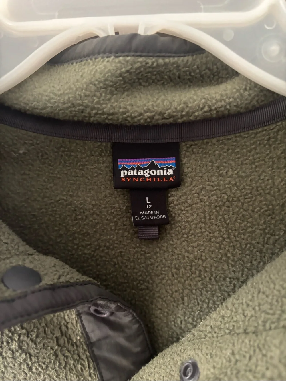 Patagonia Synchilla Fleece Jacket — Olive Green/Camel